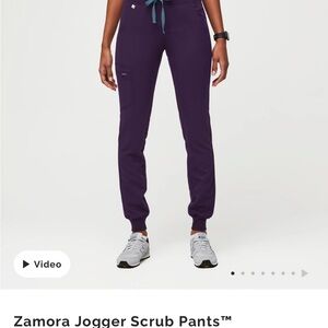 Figs Zamora Jogger Scrub Pants- Purple Jam XS